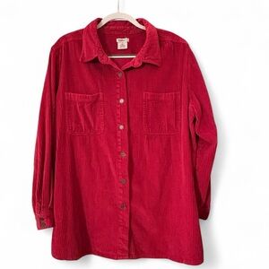 Roaman's Ruby Corduroy Shirt